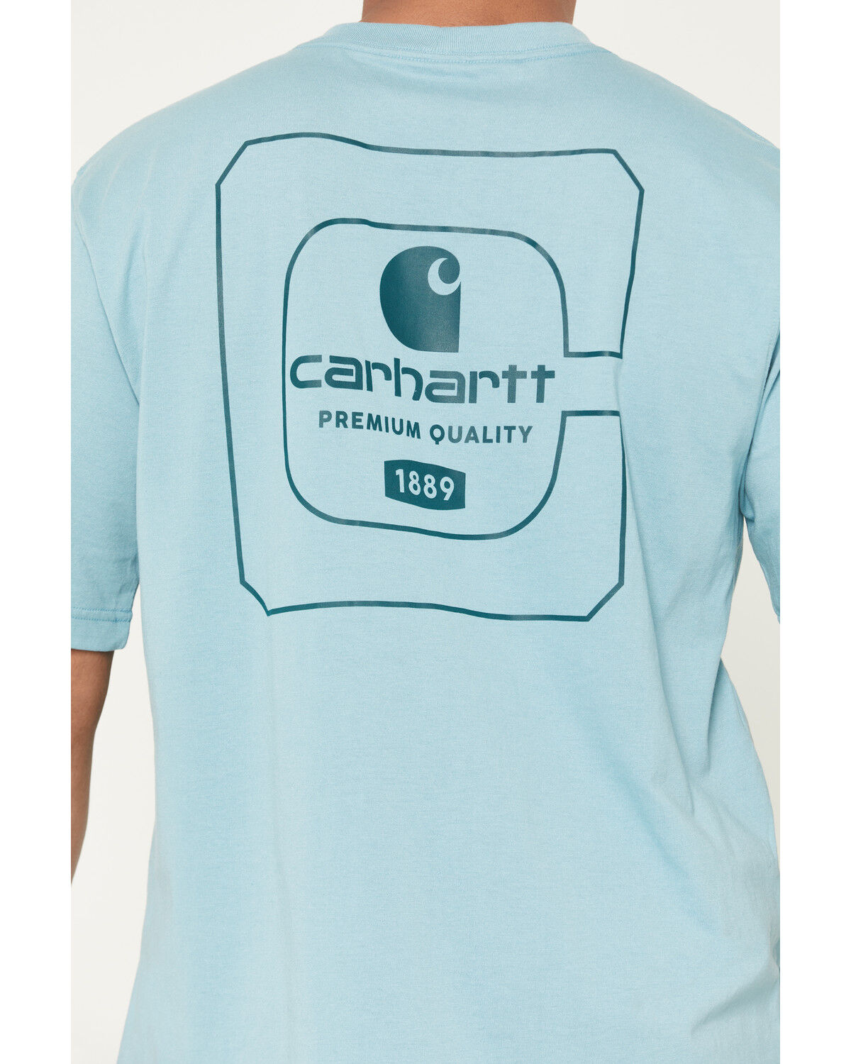 Image #4 - Carhartt Men's Relaxed Fit Lightweight Short Sleeve Pocket T-Shirt, Blue, hi-res