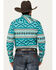 Image #4 - Rock & Roll Denim Men's Southwestern Print Long Sleeve Snap Stretch Western Shirt, Turquoise, hi-res