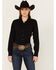 Image #1 - Ariat Women's Solid Long Sleeve Button-Down Performance Western Shirt, Black, hi-res