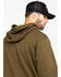 Image #5 - Hawx Men's Olive Logo Sleeve Performance Fleece Hooded Work Sweatshirt  , , hi-res