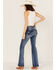 7 For All Mankind Women's Light Wash Mid Rise Dojo Wide Jeans, Blue, hi-res