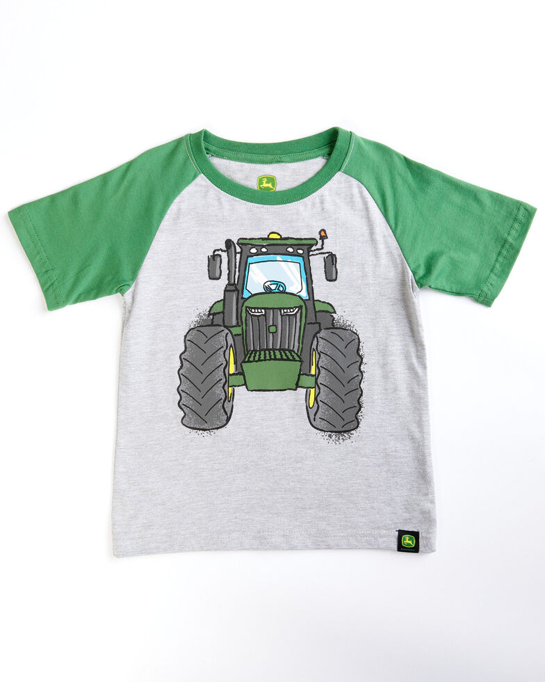 John Deere Toddler-Boys' Coming & Going Tractor Graphic T-Shirt, Light Grey, hi-res
