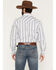 Image #4 - Panhandle Slim Men's Striped Long Sleeve Snap Stretch Western Shirt, Blue, hi-res