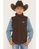 Image #2 - Cowboy Hardware Boys' Hecho En Mexico Vest, Brown, hi-res