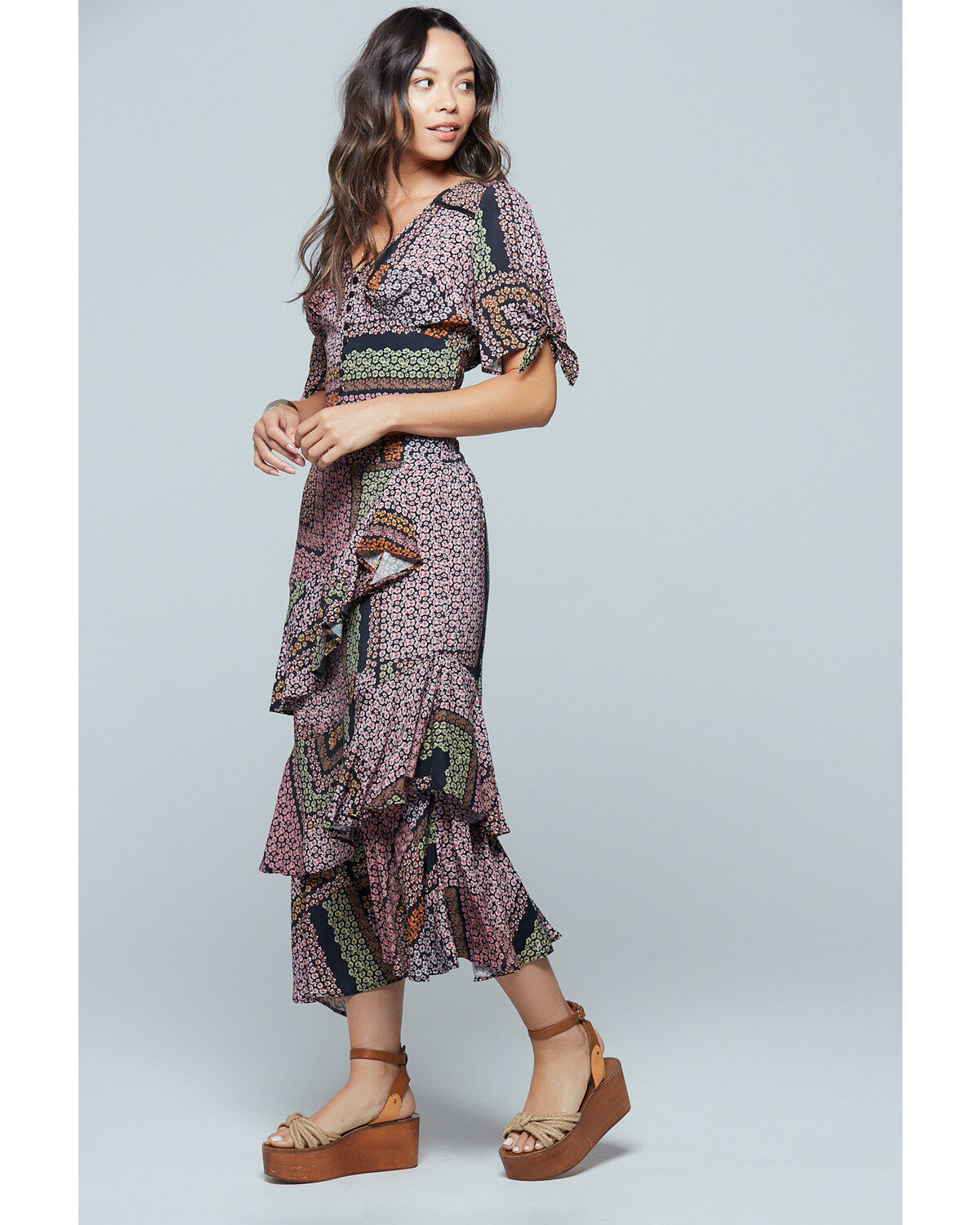 Image #3 - Band of the Free Women's Patchwork Ruffle Skirt , , hi-res
