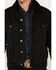 Image #3 - Cody James Men's Outlaw Sherpa Lined Denim Trucker Jacket, Black, hi-res
