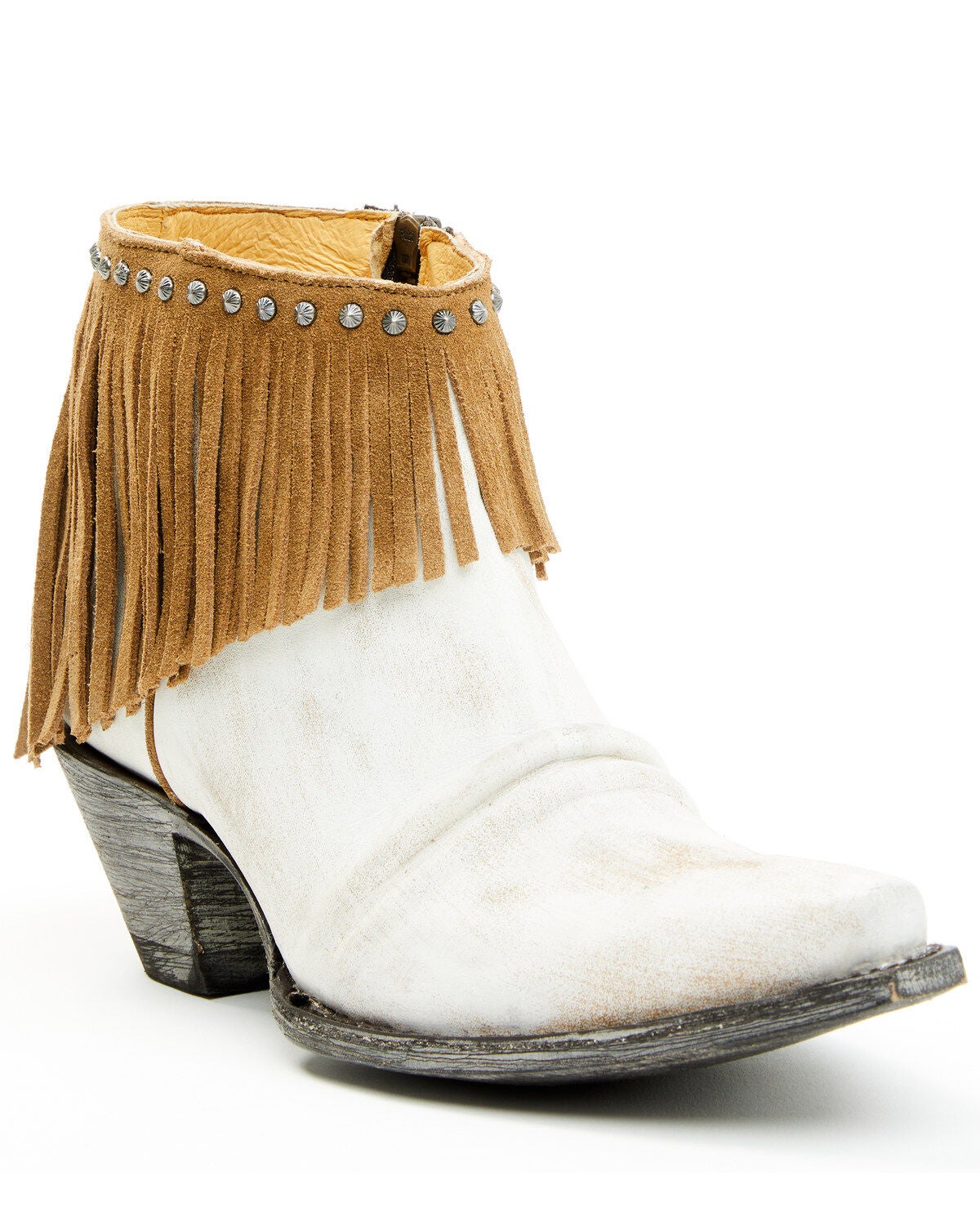 Yippee Ki Yay Women's Tess Western Booties - Snip Toe, Beige, hi-res