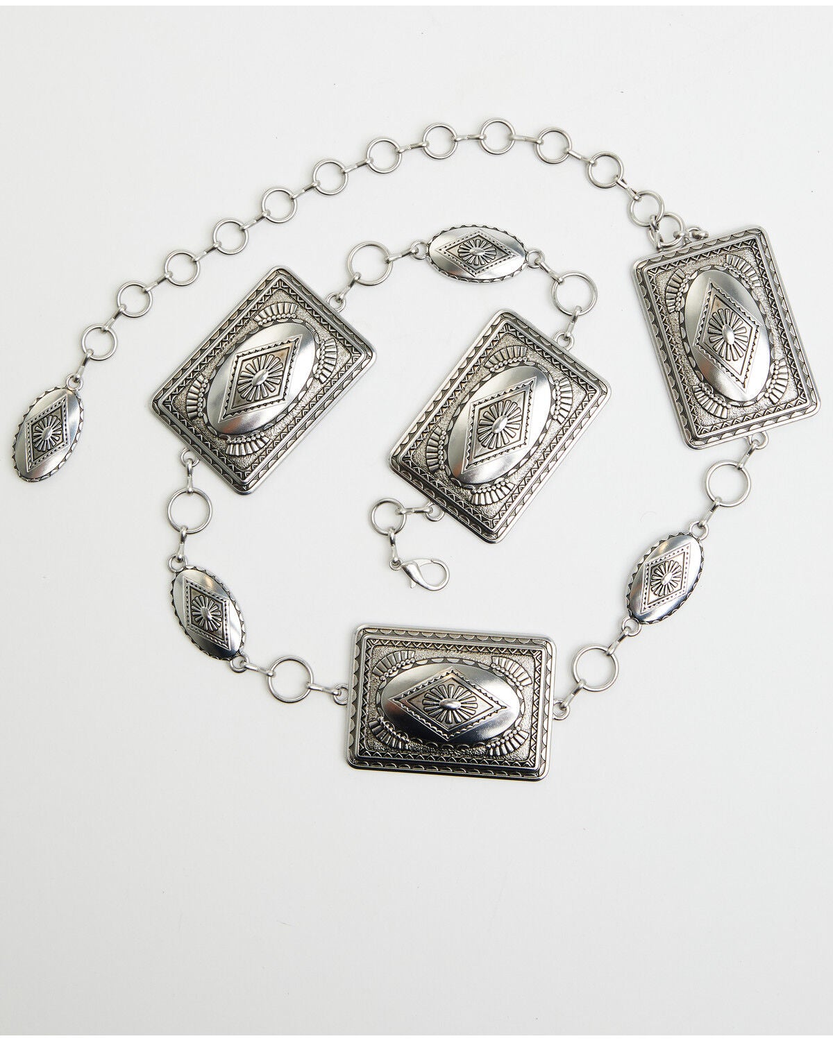 Idyllwind Women's Regatta Southwestern Chain Concho Belt, Silver, hi-res