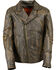 Image #1 - Milwaukee Leather Men's Triple Stitch Extra Long Biker Jacket - 3X, Black/tan, hi-res