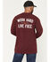 Image #1 - Ariat Men's Boot Barn Exclusive FR Work Hard Live Free Long Sleeve Work T-Shirt, Burgundy, hi-res