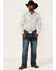 Rough Stock By Panhandle Men's Ercu Southwestern Print Long Sleeve Snap Western Shirt , Tan, hi-res