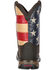 Image #4 - Durango Girls' Lil Rebel Big Kids' Flag Western Boots - Broad Square Toe, Dark Brown, hi-res
