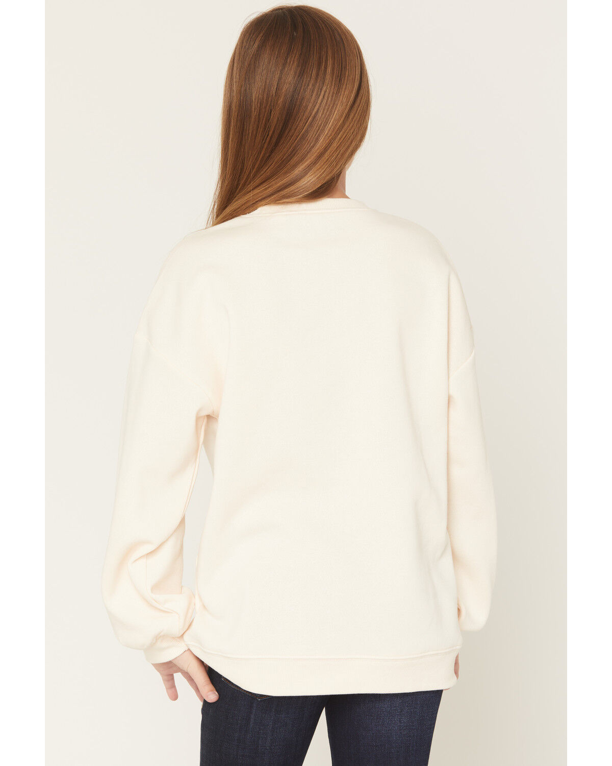 Image #4 - Shyanne Girls' Howdy Horse Graphic Crewneck Sweatshirt, Off White, hi-res