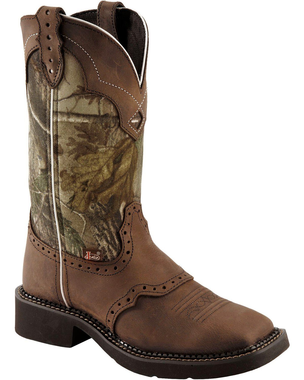 justin lace up ropers womens