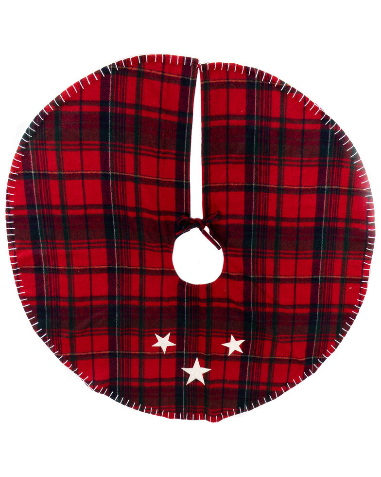 Plaid Metallic Cowhide Tree Skirt Boot Barn