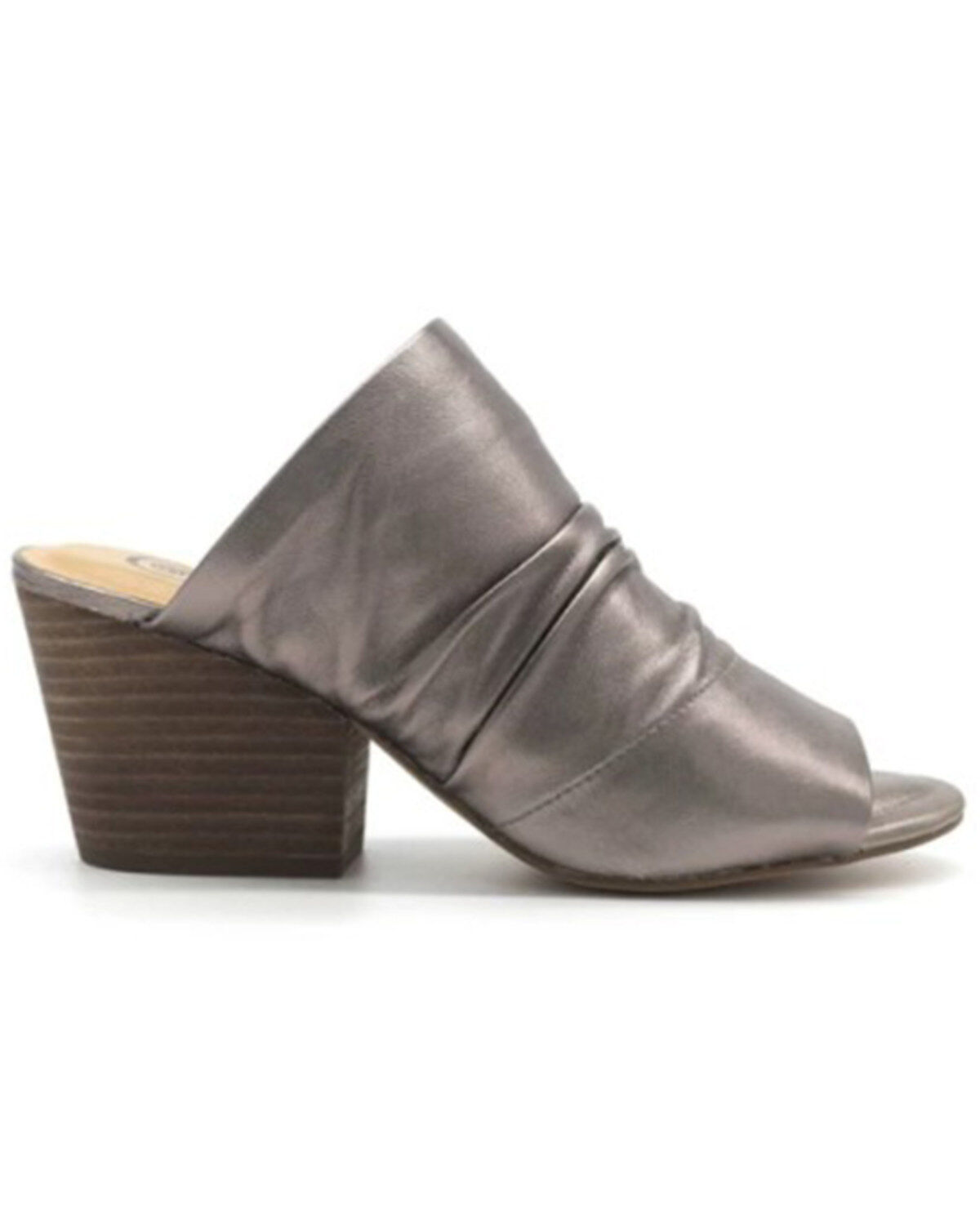 Image #2 - Golo Shoes Women's Landon Silver Pewter Open Toe Mule, Silver, hi-res