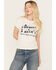White Crow Women's Cowboys and Beer Short Sleeve Graphic Tee, White, hi-res