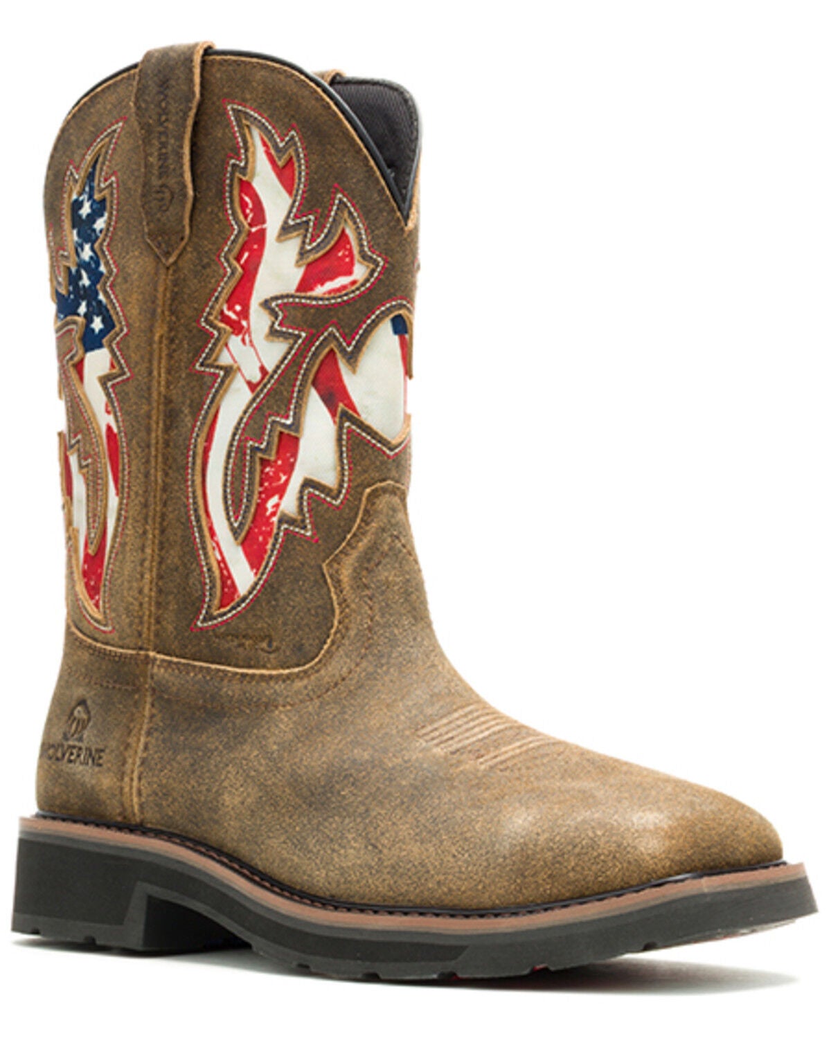Image #1 - Wolverine Men's Rancher Wellington Waterproof Pull-On Work Boots - Steel Toe, Brown, hi-res
