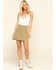 Image #6 - Free People Women's Days in The Sun Suede Skirt, Olive, hi-res