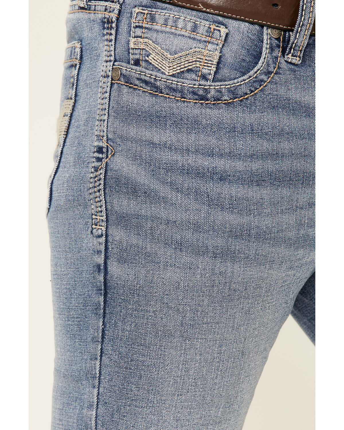 Image #3 - Cody James Men's Mustang Light Wash Stretch Slim Straight Jeans, Blue, hi-res