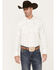 Blue Ranchwear Men's Twill Long Sleeve Pearl Snap Shirt, Ivory, hi-res