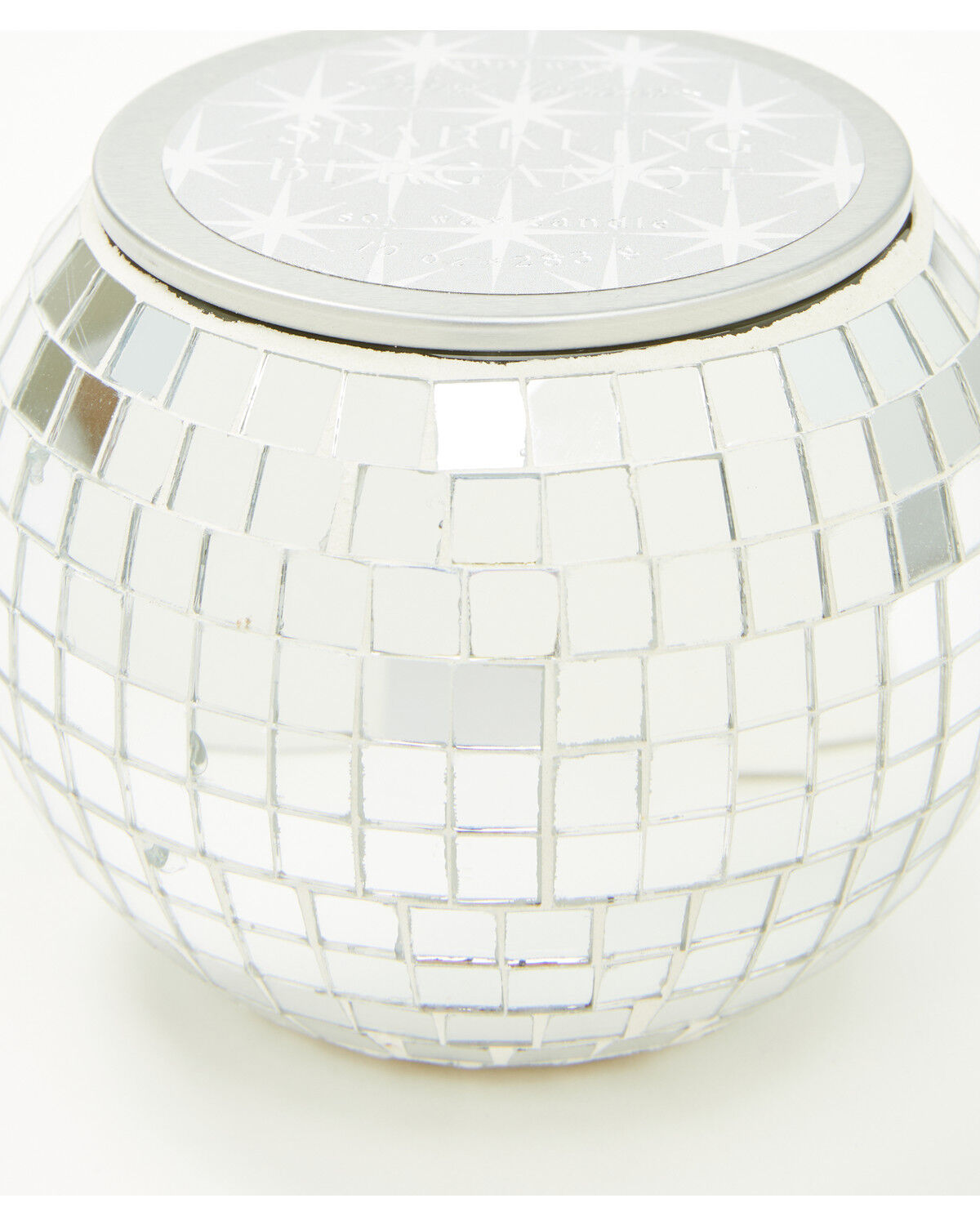 Image #2 - Paddywax Magique 10oz Sparkling Bergamot Glass Disco Ball Candle, Silver, hi-res