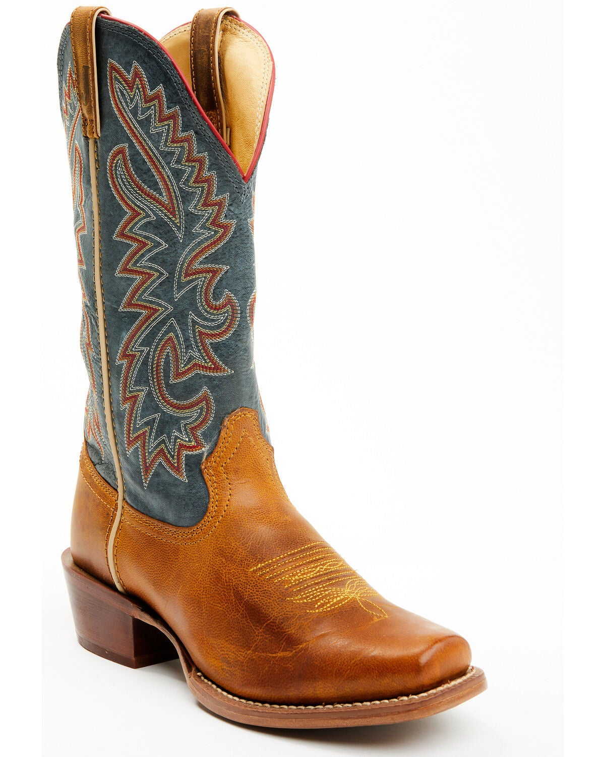 Justin Men's Show Off Western Boots - Square Toe, Brown, hi-res