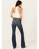 Image #3 - Idyllwind Women's Outlaw High Rise Flare Super Stretch Denim Jeans, Dark Wash, hi-res