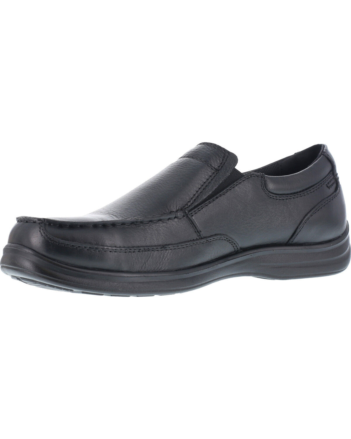 Image #2 - Florsheim Men's Slip-on Work Shoes - Steel Toe, Black, hi-res