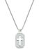 Image #1 - Montana Silversmiths Men's Western Lace Cross Token Necklace, Silver, hi-res