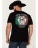 Image #1 - Cowboy Hardware Men's Triple Skull Short Sleeve Graphic T-Shirt, Black, hi-res