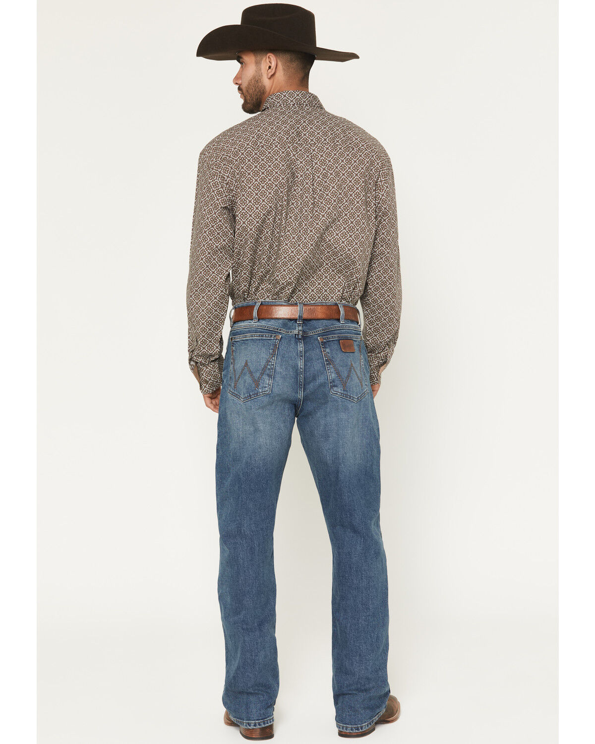 Image #3 - Wrangler Retro Men's Harris Medium Wash Relaxed Bootcut Stretch Denim Jeans, Medium Wash, hi-res