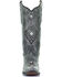 Corral Women's Glitter Inlay Western Boots, Black Distressed, hi-res