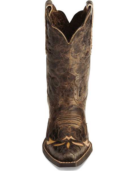 Image #9 - Ariat Brown Dahlia Wingtip Cowgirl Boots - Snip Toe, , hi-res