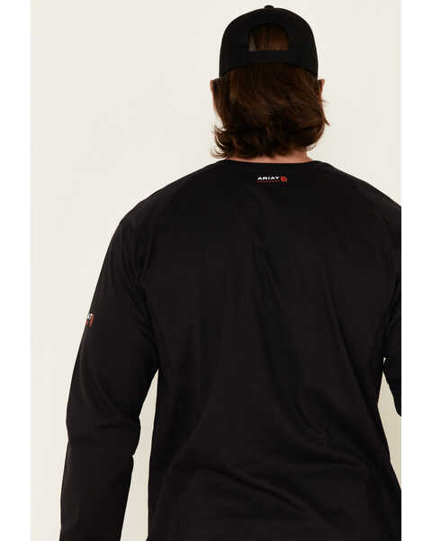 Image #5 - Ariat Men's Black Air Henley Long Sleeve Work Shirt , , hi-res