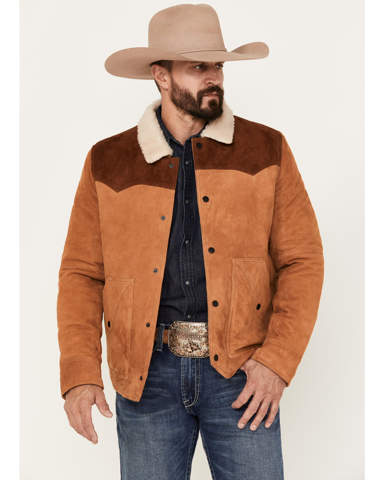 Scully Men s Suede Color Block Jacket Boot Barn