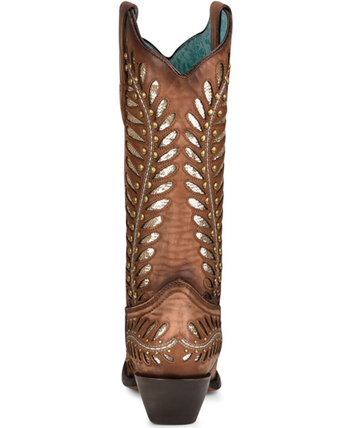 Image #4 - Corral Women's Tan Inlay Western Boots - Snip Toe, Tan, hi-res