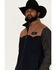 Cinch Men's Solid Color-Block Concealed Carry Zip-Front Wool Vest , Navy, hi-res