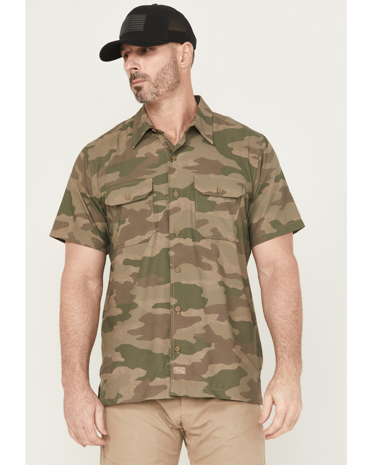 Dickies Men´s Camo Print Short Sleeve Button-Down Performance WorkShirt