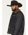 Image #2 - Wrangler X Filson Men's Sherpa Lined Denim Trucker Jacket, Indigo, hi-res