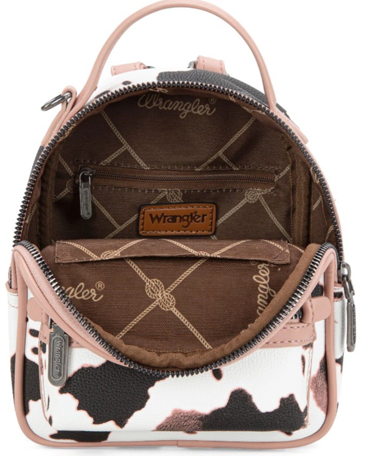 Image #4 - Wrangler Women's Cow Print Mini Backpack, Pink, hi-res