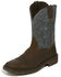 Image #2 - Justin Men's Slate Waterproof Western Work Boots - Square Toe, , hi-res