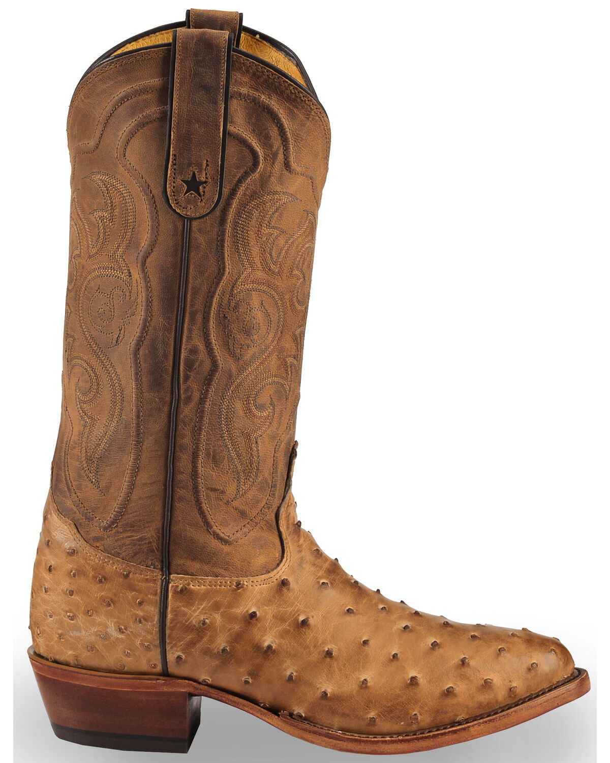 ostrich leather cowboy boots
