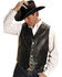 Image #1 - Roper Men's Nappa Notched Collar Leather Vest - Big & Tall, Brown, hi-res