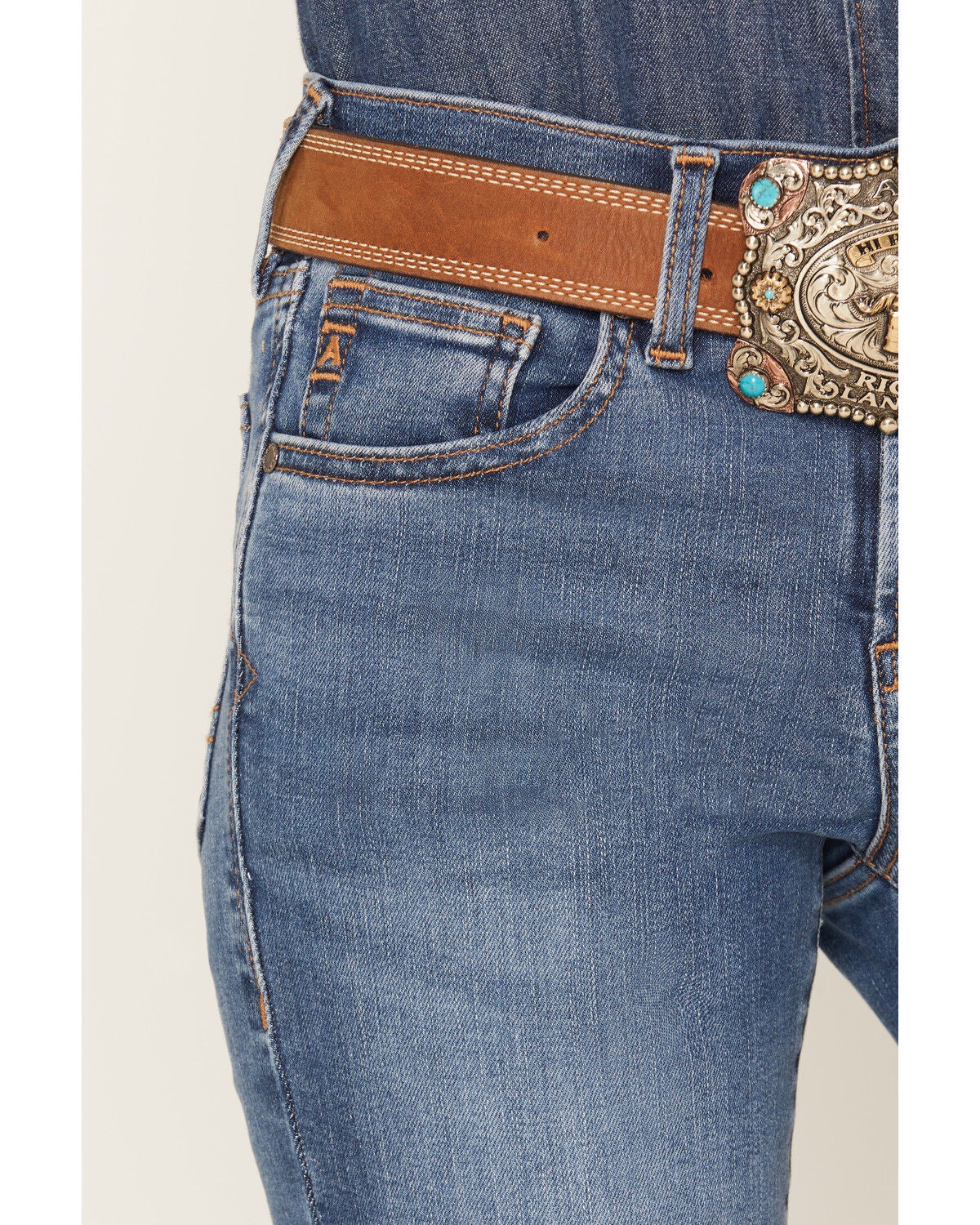 Image #2 - Ariat Women's Vilma Medium Wash Perfect Rise Bootcut Ultra Stretch Denim Jeans, Medium Wash, hi-res