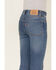 Image #4 - Levi's Girls' Dark Wash High Rise Cropped Flare Jeans, Blue, hi-res
