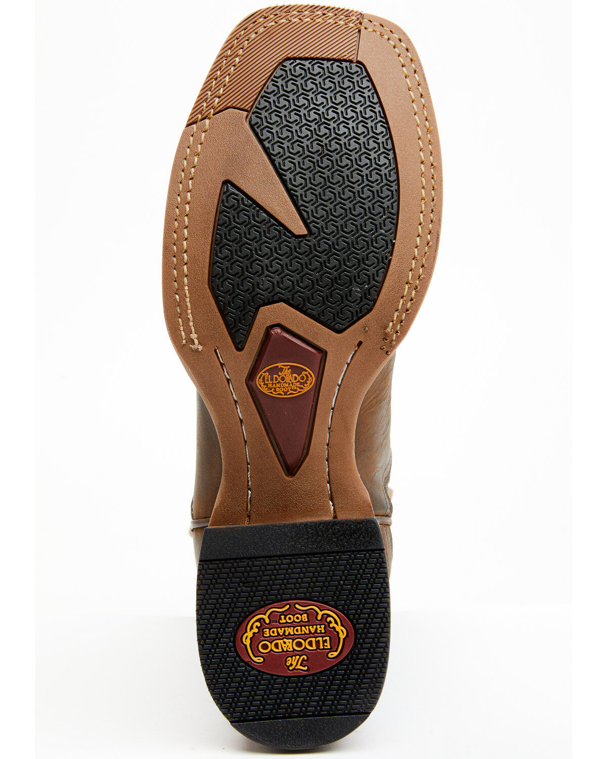 El Dorado Men #39 s Bay Western Boots Broad Square Toe Brown