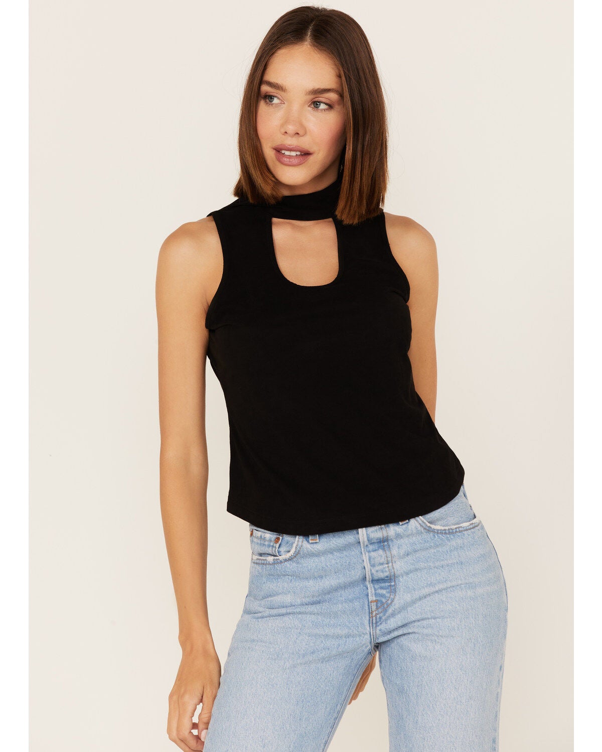 Image #1 - Shyanne Women's Suede Cutout Tank, , hi-res