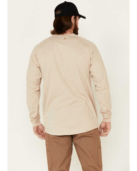 Image #4 - Ariat Men's FR Air Long Sleeve Work Long Sleeve Henley Shirt , Sand, hi-res