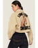 Image #4 - Blue B Women's Long Live Cowgirls Cropped Denim Jacket, Taupe, hi-res